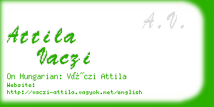 attila vaczi business card